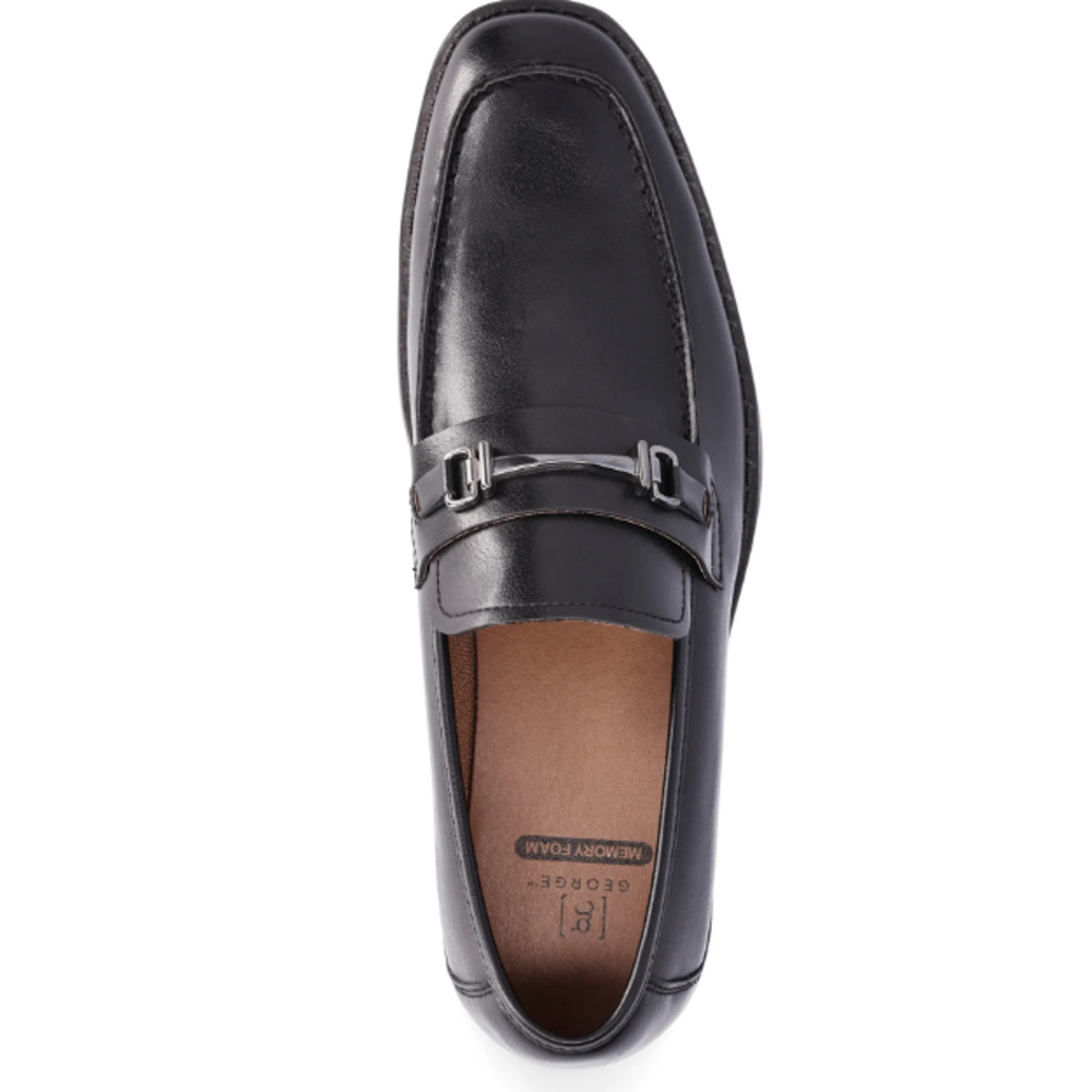 George Men's Size 13 Jackey Bit Loafer Black Slip-On Casual Dress Shoe Foam